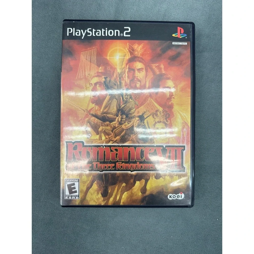 Romance of the Three Kingdoms VII Sony PS2 Blue Disc RPG Manual Complete